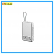 Hedonic P721P 81080QR WH  (CCC 認證 + QR CODE) MagSafe 15W + PD 20W 10000mAh自帶線支架行動電源 # 81080 白色 香港行貨 一年保養
